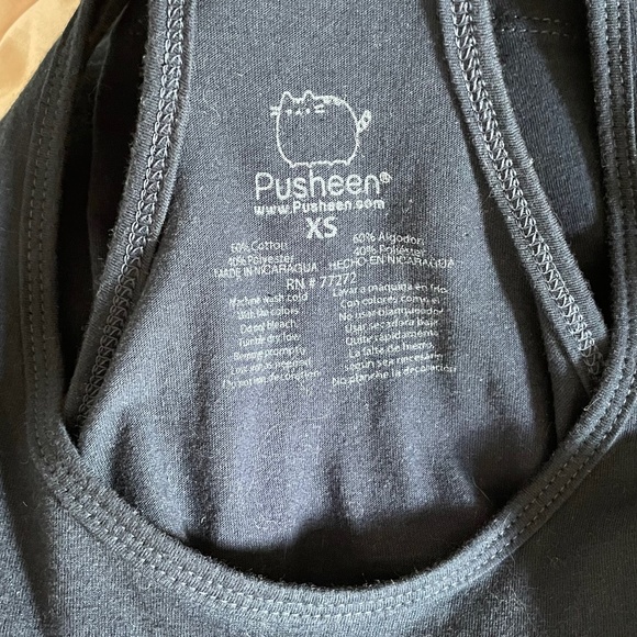 Pusheen Cookie Snacks Tank Top Kawaii Cat Anime - Picture 2 of 3